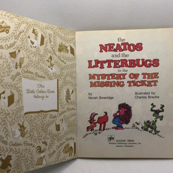 The Neatos and the Litterbugs in the Mystery Of The Missing Ticket Golden Book - Picture 3 of 12